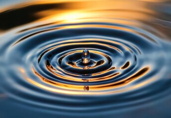 A drop of water is in the middle of a large wave