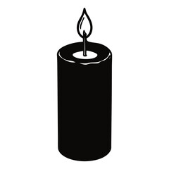  candle silhouette vector art illustration
