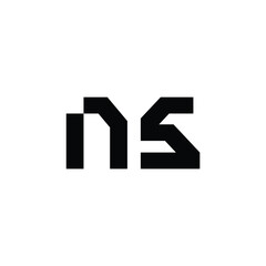 NS monogram logo design letter text name symbol monochrome logotype alphabet character simple logo