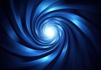 A blue spiral with a white light shining through it
