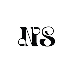 NS monogram logo design letter text name symbol monochrome logotype alphabet character simple logo