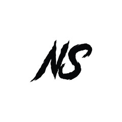 NS monogram logo design letter text name symbol monochrome logotype alphabet character simple logo