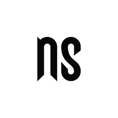 NS monogram logo design letter text name symbol monochrome logotype alphabet character simple logo