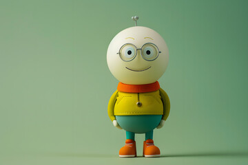 3d cartoon robot character: ideal for technology, innovation, and futuristic themes