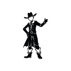 Western Cartoon Cowboy - Vector Illustration for Branding and Design