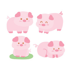 Cute Cartoon Pig Illustration