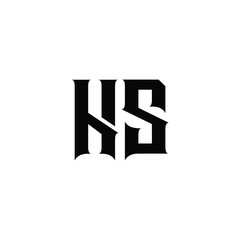 Obraz premium NS monogram logo design letter text name symbol monochrome logotype alphabet character simple logo