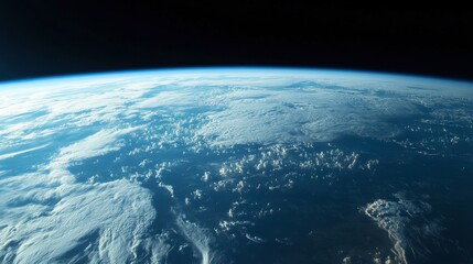 Stunning View of Earth from Space Capturing Clouds and Horizons