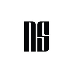 NS monogram logo design letter text name symbol monochrome logotype alphabet character simple logo