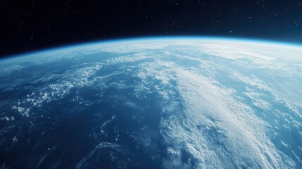 Fototapeta premium Stunning Earth View from Space Capturing Oceans and Clouds