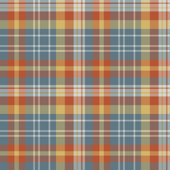 Seamless pattern with magical yellow, orange and gray-blue colors for plaid, fabric, textile, clothes, tablecloth and other things. Vector image.