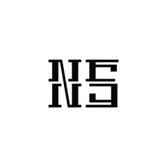 NS monogram logo design letter text name symbol monochrome logotype alphabet character simple logo