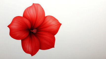 vibrant red flower with intricate petal details, showcasing smooth texture and elegant design, perfect for artistic and decorative purposes