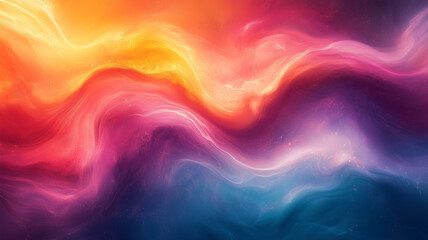 Obraz premium Vibrant swirls of color blend seamlessly, creating mesmerizing abstract background