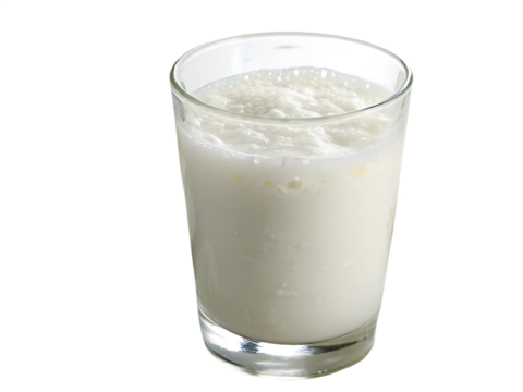 Airan or kefir drink, fermented milk drink, fermented probiotics on a white background. Ayran is a popular refreshing Middle Eastern beverage made with yogurt, water and salt. 