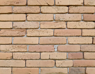 Obraz premium Rustic outdoor aesthetic sunbleached brick wall light beige and cream tones aged and weathered environment textured viewpoint natural look for enhanced visual appeal