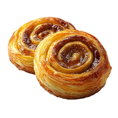 Mouthwatering Flaky Favorites from Acclaimed Patisserie on Clean White Background