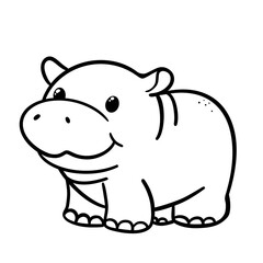 Cute hippopotamus
