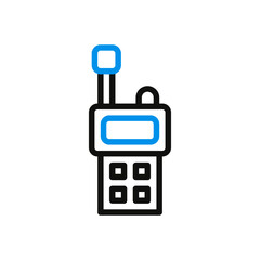 Blue and Black Walkie Talkie Communication
