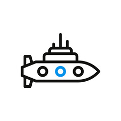 Submarine Icon Design, Underwater Vessel