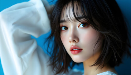 Fototapeta premium ファンタジーストーリー（ウルトラブルーの色彩を纏った女性）