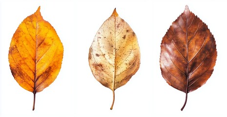 Autumn Leaf Collection: Three Stages of Fall Foliage Transformation