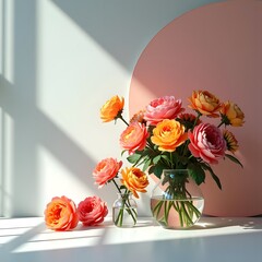 Exquisite Contemporary Floral Photography against Minimalist Studio Background