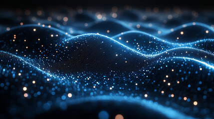 Futuristic Abstract Business Background With Glowing Lines and Grids