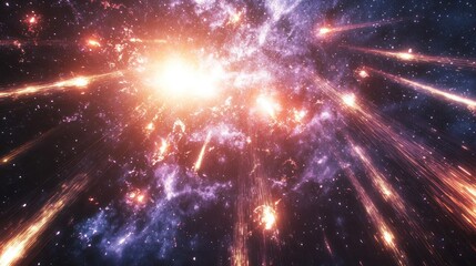 A meteor shower lighting up the night sky, with multiple meteors falling from the heavens in a spectacular display of natural light.