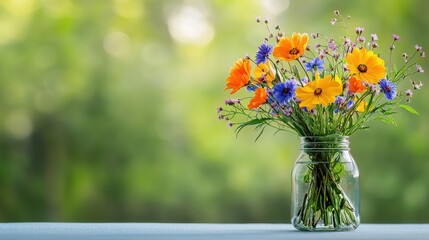Clear Glass Vase Filled With Wildflower Arrangement for Home Decor Inspiration Spring Floral Gift Idea
