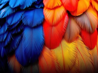 Obraz premium Vibrant Spectrum of Bird Feathers
