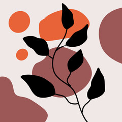 boho, natural landscape, painting, original premium vector painting