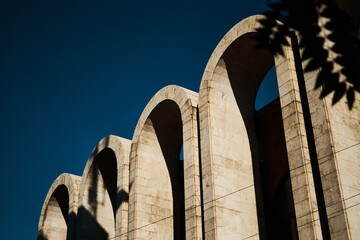 a shadow on round arches, Yerevan