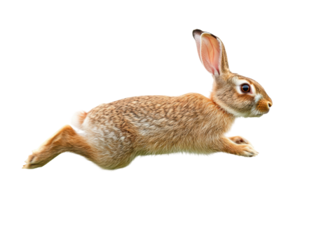 Isolated Brown Hare Running