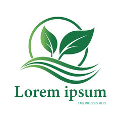 Natural green leaves design. Greetings and invitations, natural vector illustration
