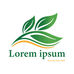 Natural green leaves design. Greetings and invitations, natural vector illustration
