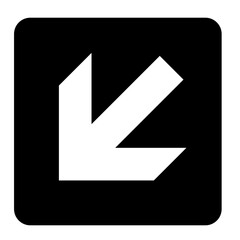 left and down arrow  sign symbol isolated on white background. vector ilustration. 