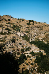 Fototapeta premium an ancient rock city in Armenia, Old Khndzoresk