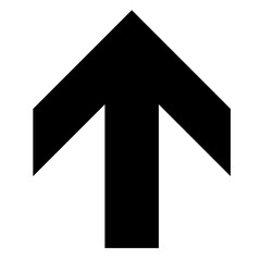 Up arrow  sign symbol isolated on white background. vector ilustration. 