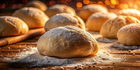 Fresh Homemade Dough Pieces Ready for Baking - Rustic Food Photography