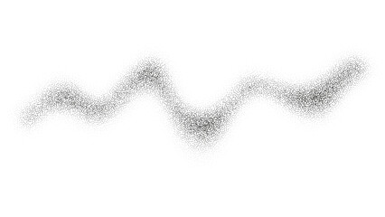 Grain gradient noise texture. Flowing dot wave pattern isolated on transparent background.