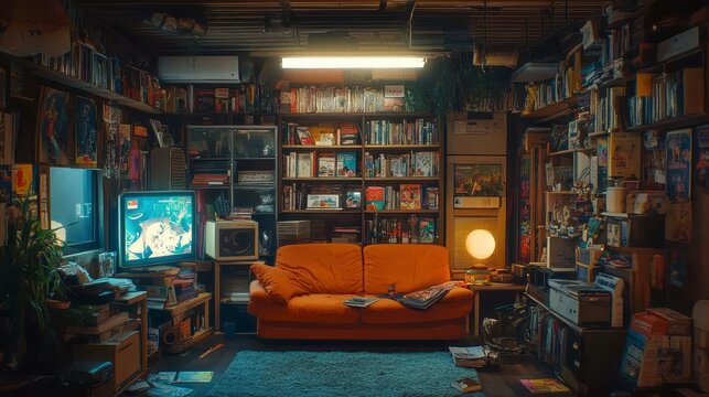 A Retro Gamer's Haven A Nostalgic Collection of Vintage Video Games and Memorabilia