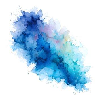 watercolor abstract brush strock white background, use for overlay