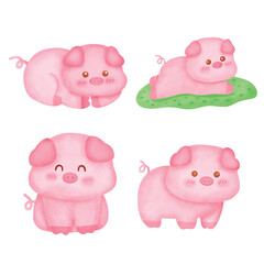 Cute Cartoon Pig Illustration