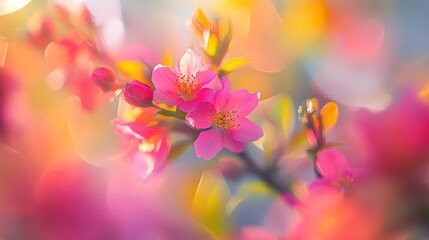 Pink Blossoms in Soft Focus