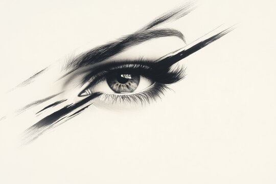 A minimalist depiction of a single eye with a furrowed brow above it, drawn in clean lines and muted tones to convey worry