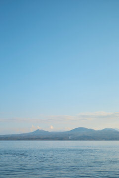 a view of Lake Sevan, Armenia in autumn
