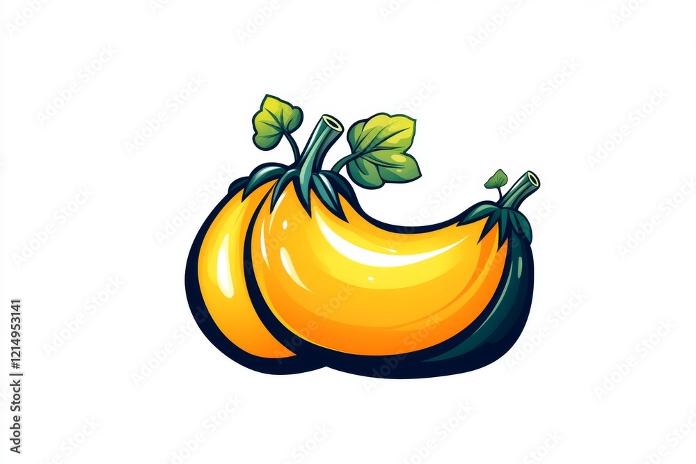 Poster a minimalist illustration of a single zucchini with clean black lines and a soft green gradient, pla