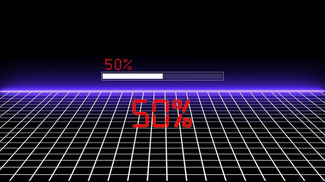 Loading bar and loading, loading icon animation .  Uploading files downloading, countdown and  percentage