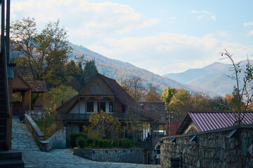 the details and atmosphere of the city of Dilijan, Armenia
